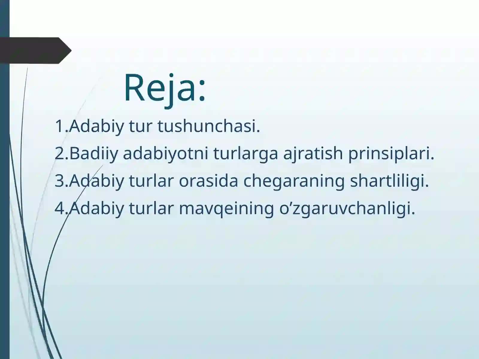 ADABIY TUR VA JANRLAR 2