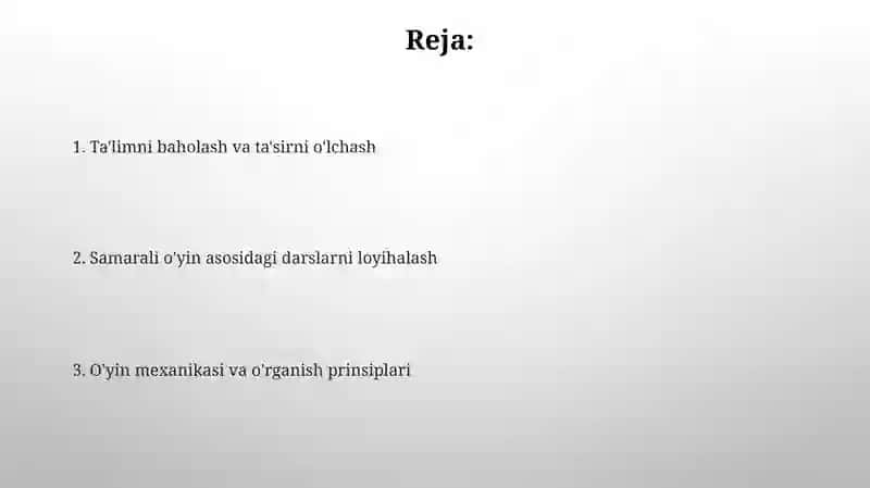 O'quv mashg'ulotlari o'tkazishda o'yin metodi 2