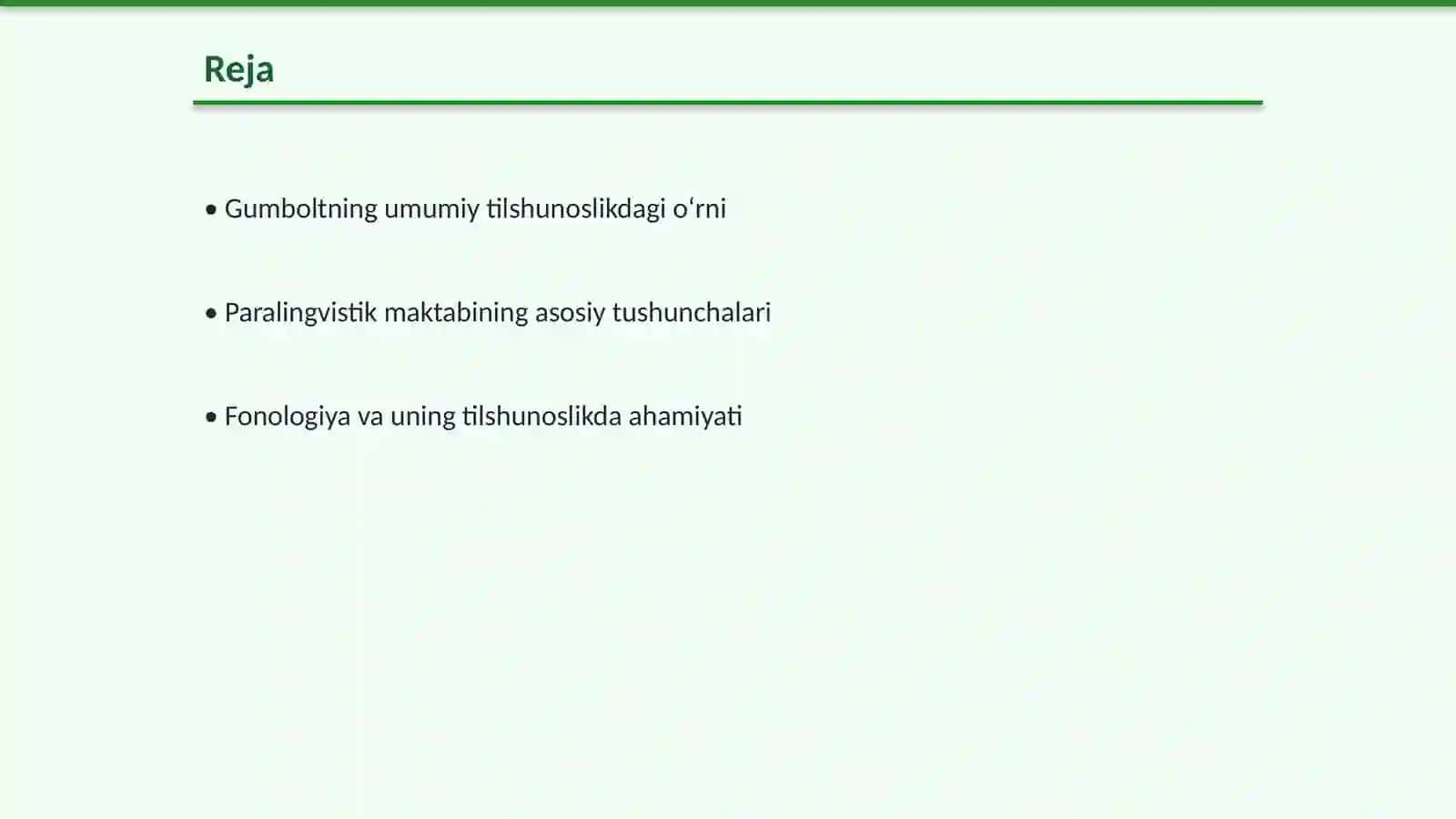 Gumbolt va umumiy tilshunoslik. Paralingvistik maktabi ta’libosida fonologiyaning o‘rni 2
