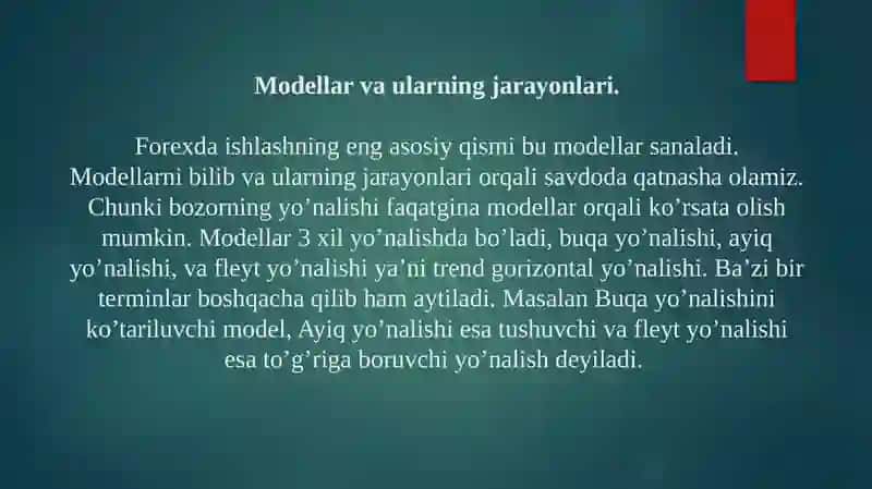 Modellar va ularning jarayonlari 2