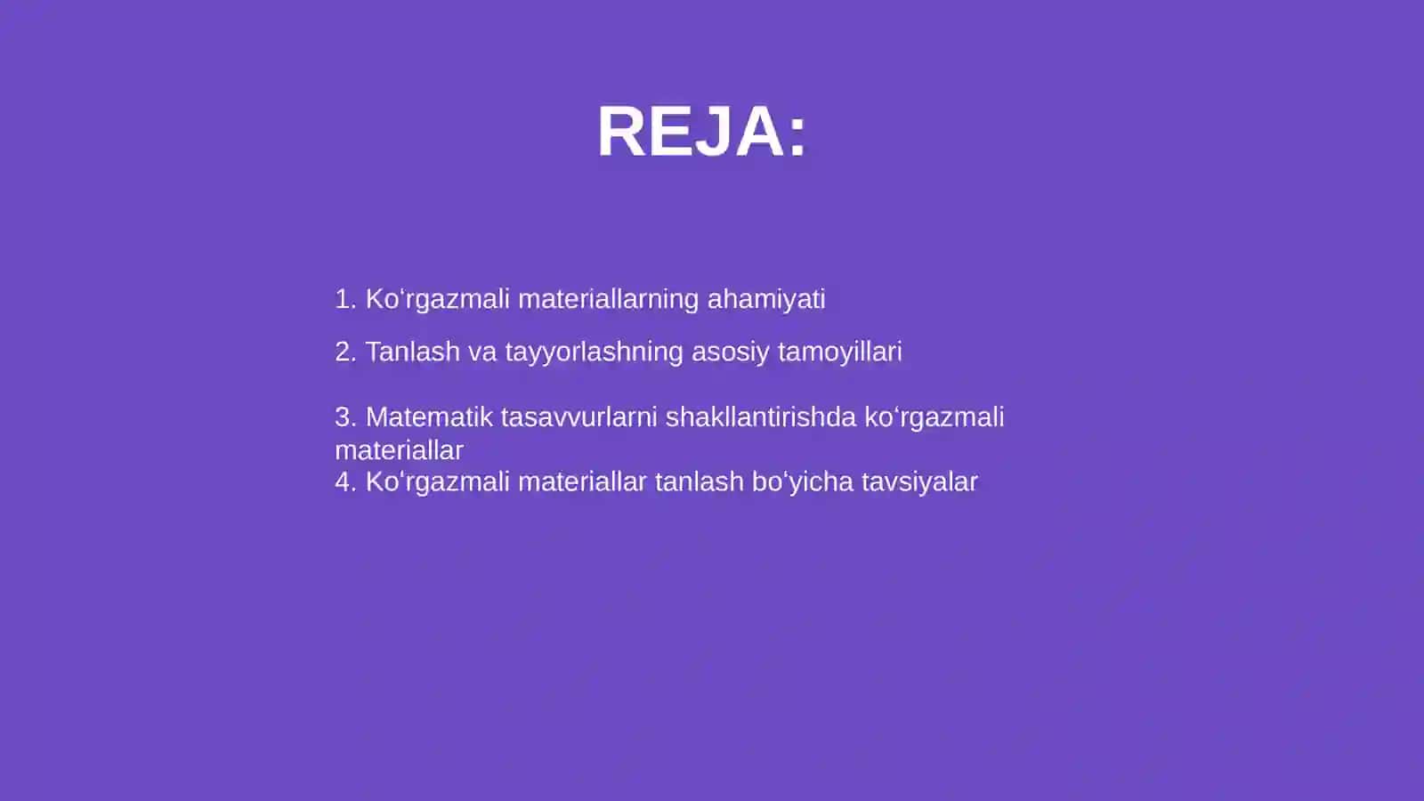 Matematik mashgʻulotlarida koʻrgazmali materiallar 2