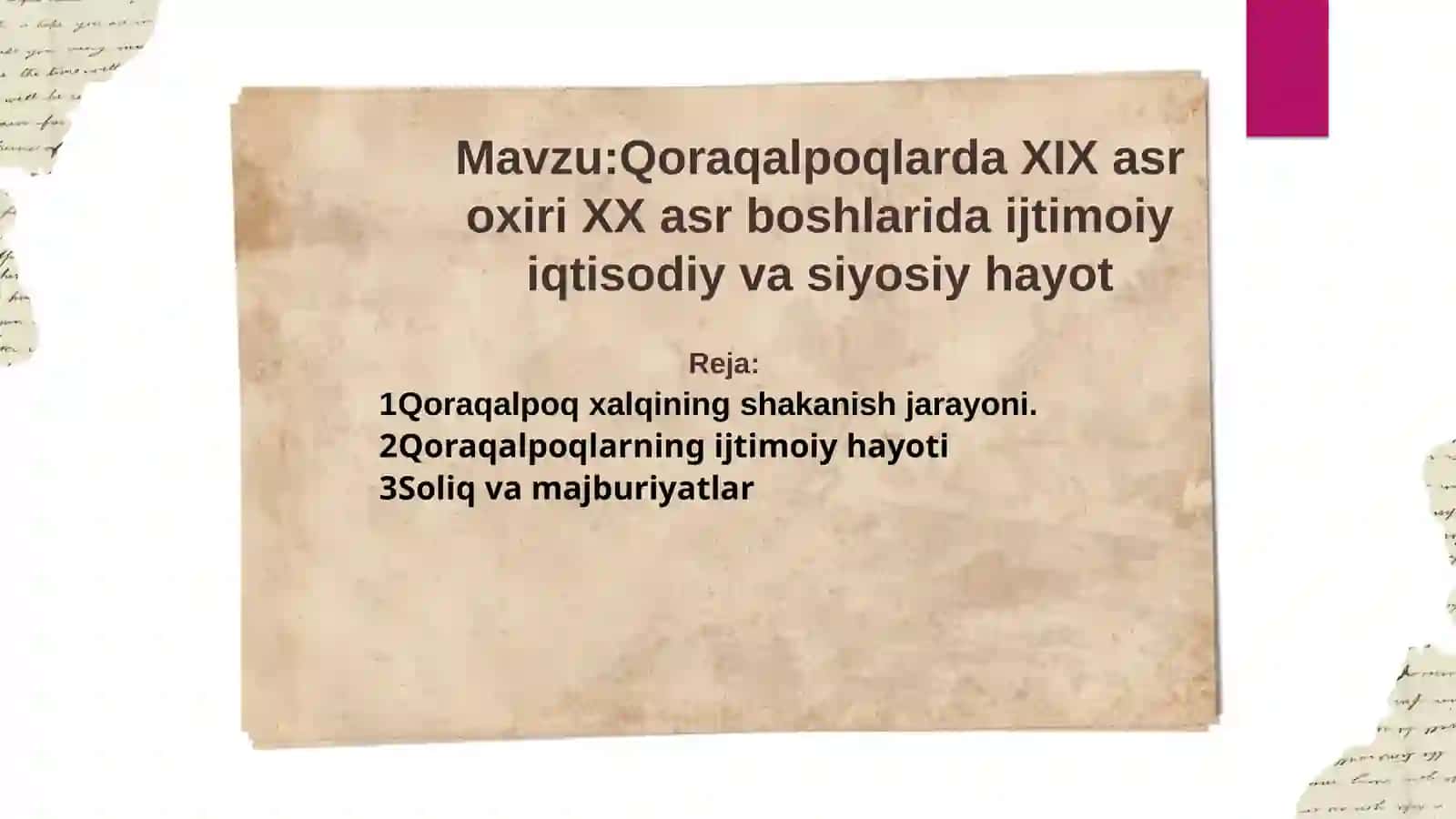 Qoraqalpoqlarda XIX asr oxiri XX asr boshlarida ijtimoiy iqtisodiy va siyosiy hayot 2