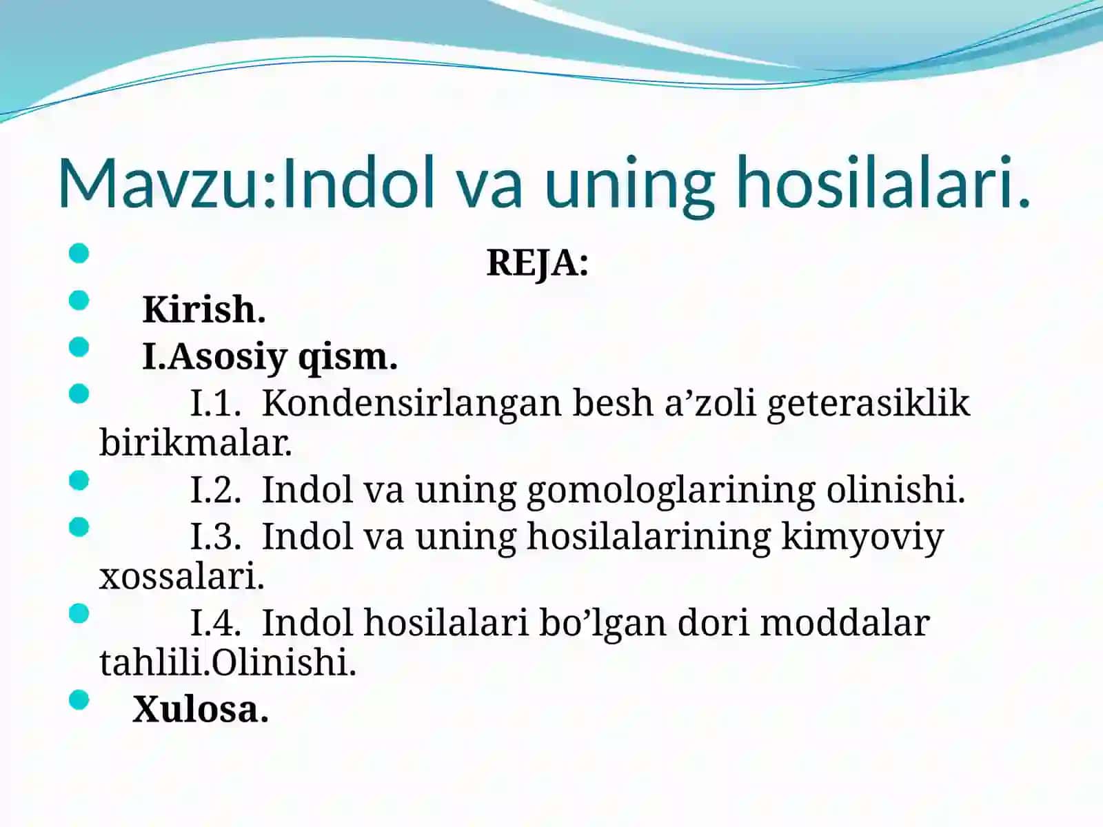 Indol va uning hosilalari 2
