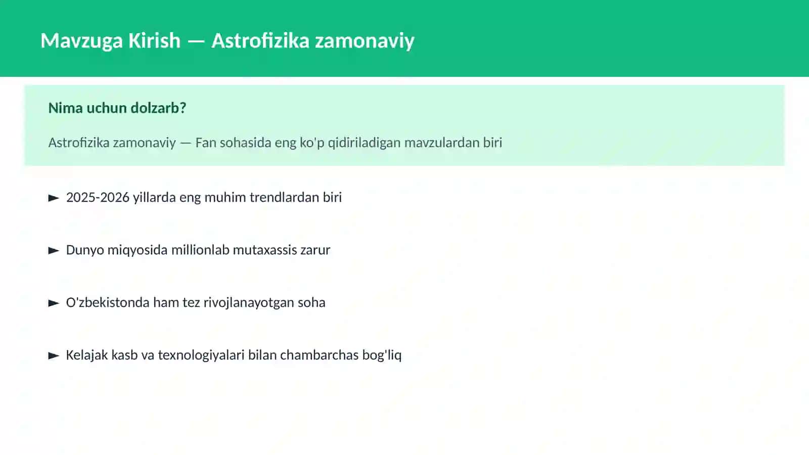Astrofizika zamonaviy 2