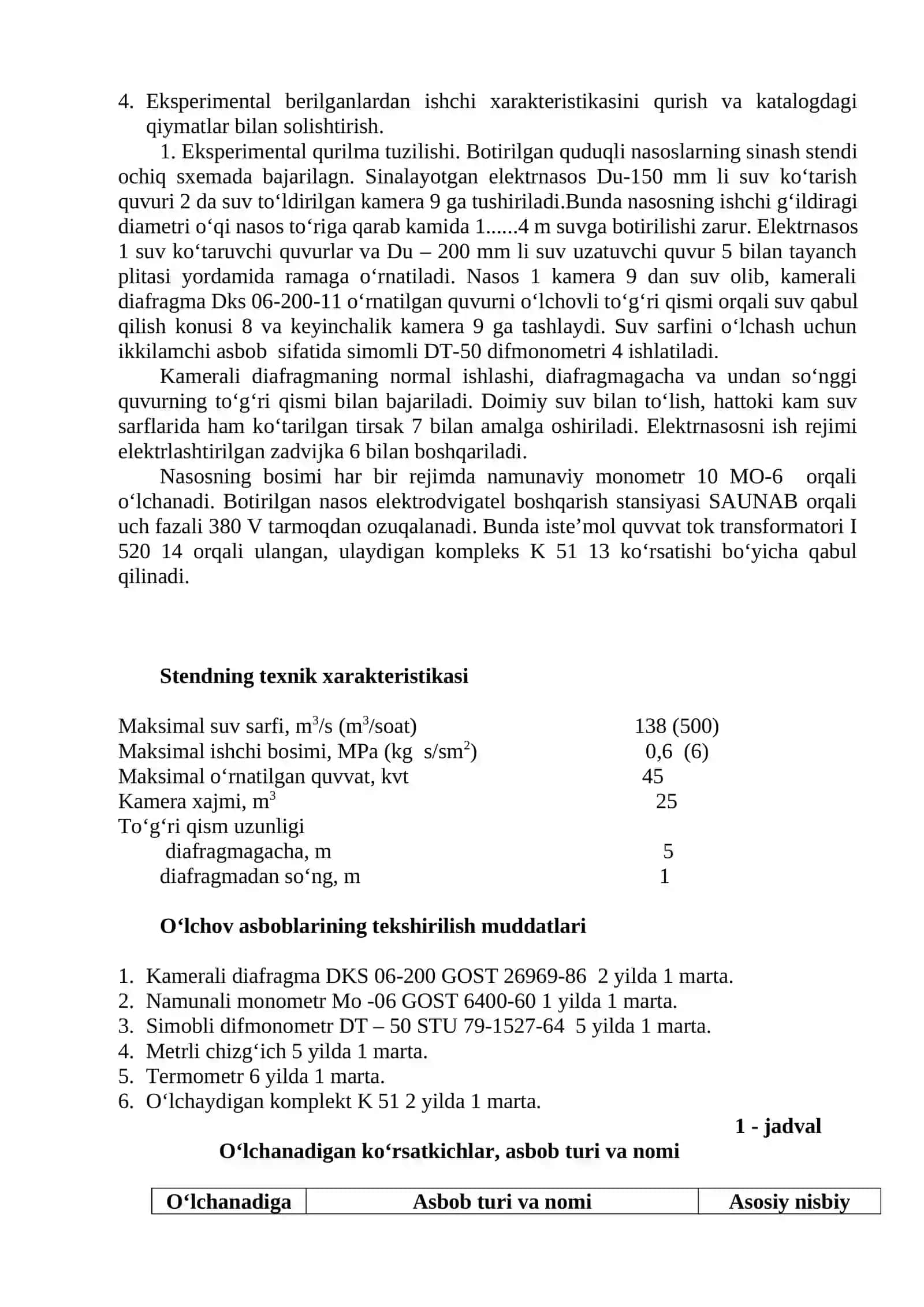 Quduqli nasos qurilmalari sxemasi va tarkibini tanlash 2
