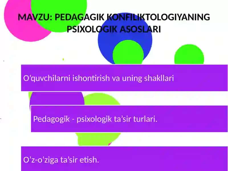 PEDAGOGIK KONFILIKTOLOGIYANING PSIXOLOGIK ASOSLARI 2