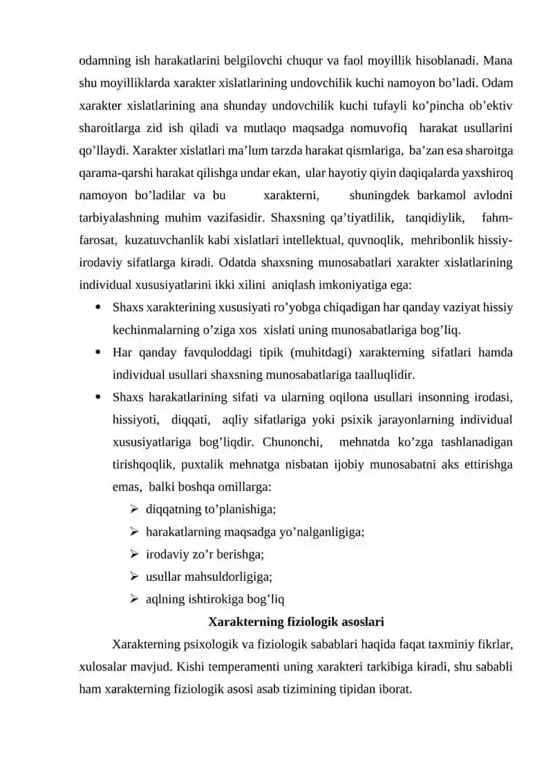 Xarakter haqida tushuncha 2
