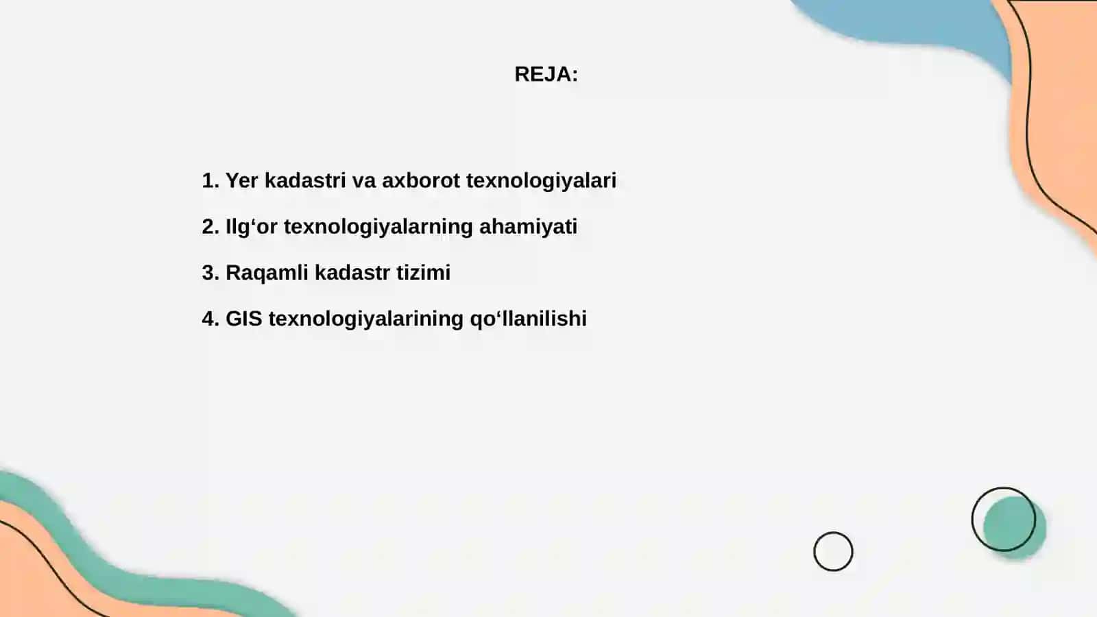 Yer kadastri va axborot texnologiyalari 2