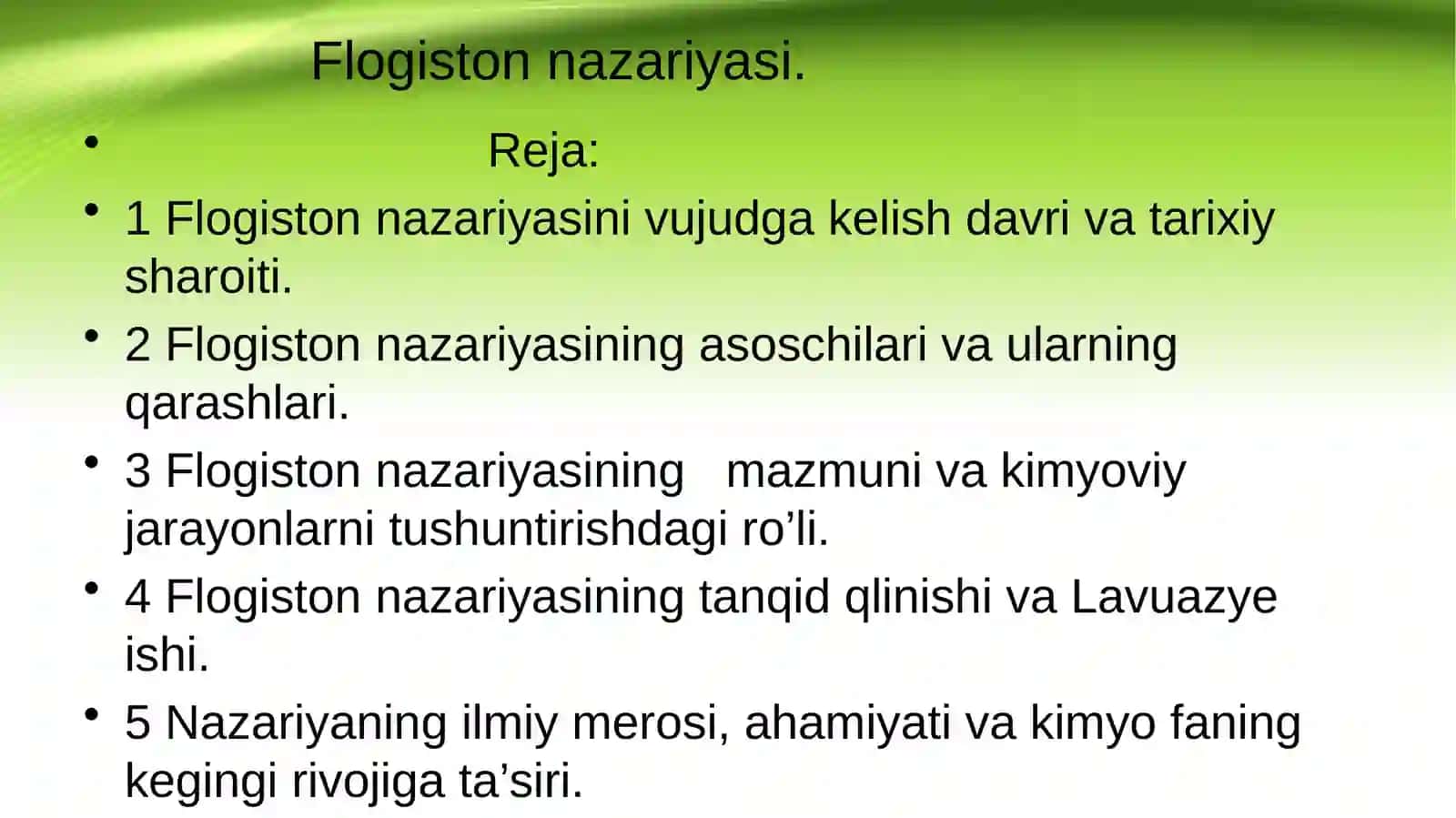 Flogiston nazariyasi 2