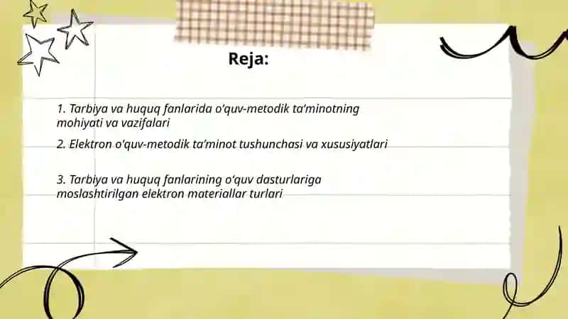 Tarbiya va huquq fanlarining oʻquv-metodik ta'minoti 2