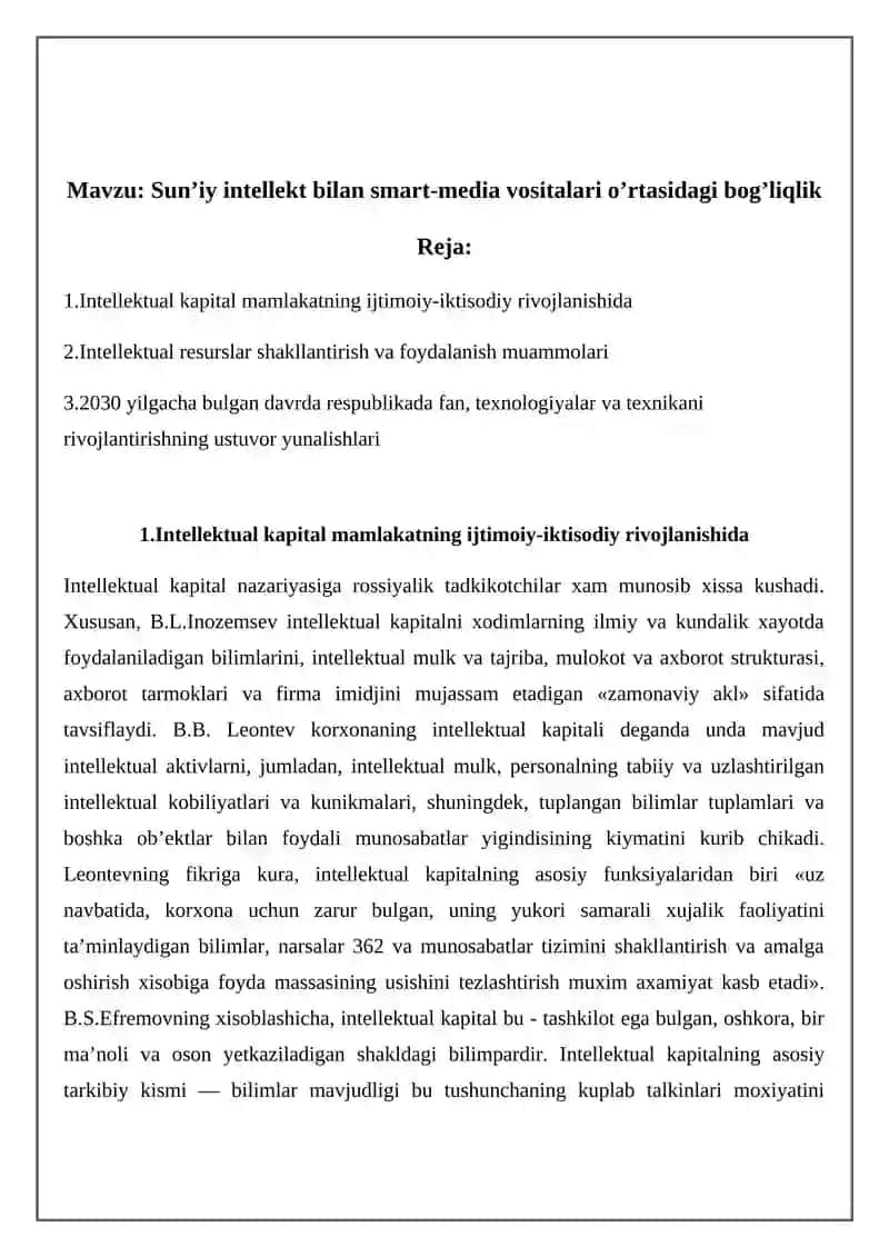 Sun’iy Intellekt bilan Smart-Media Vositalari O’rtasidagi Bog’liqlik 2
