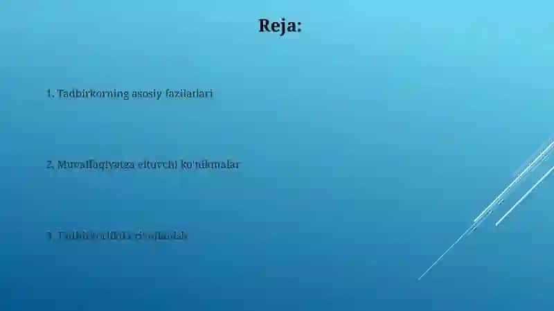 Tadbirkor shaxsning asosiy sifat fazilatlari 2