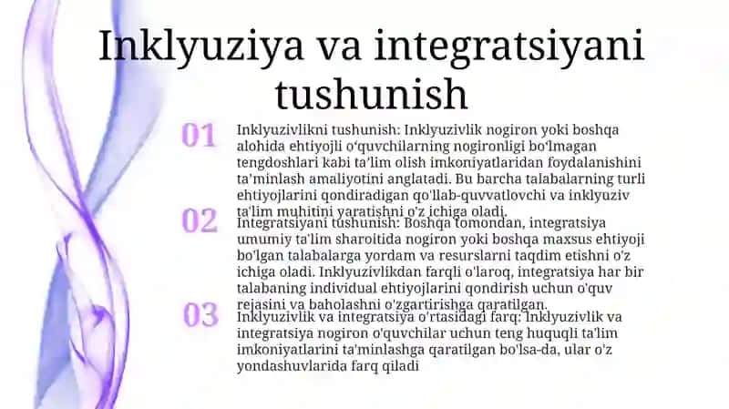 Inklyuziv Va Integratsiya Ta'Limning Bir Biridan Farqi 2