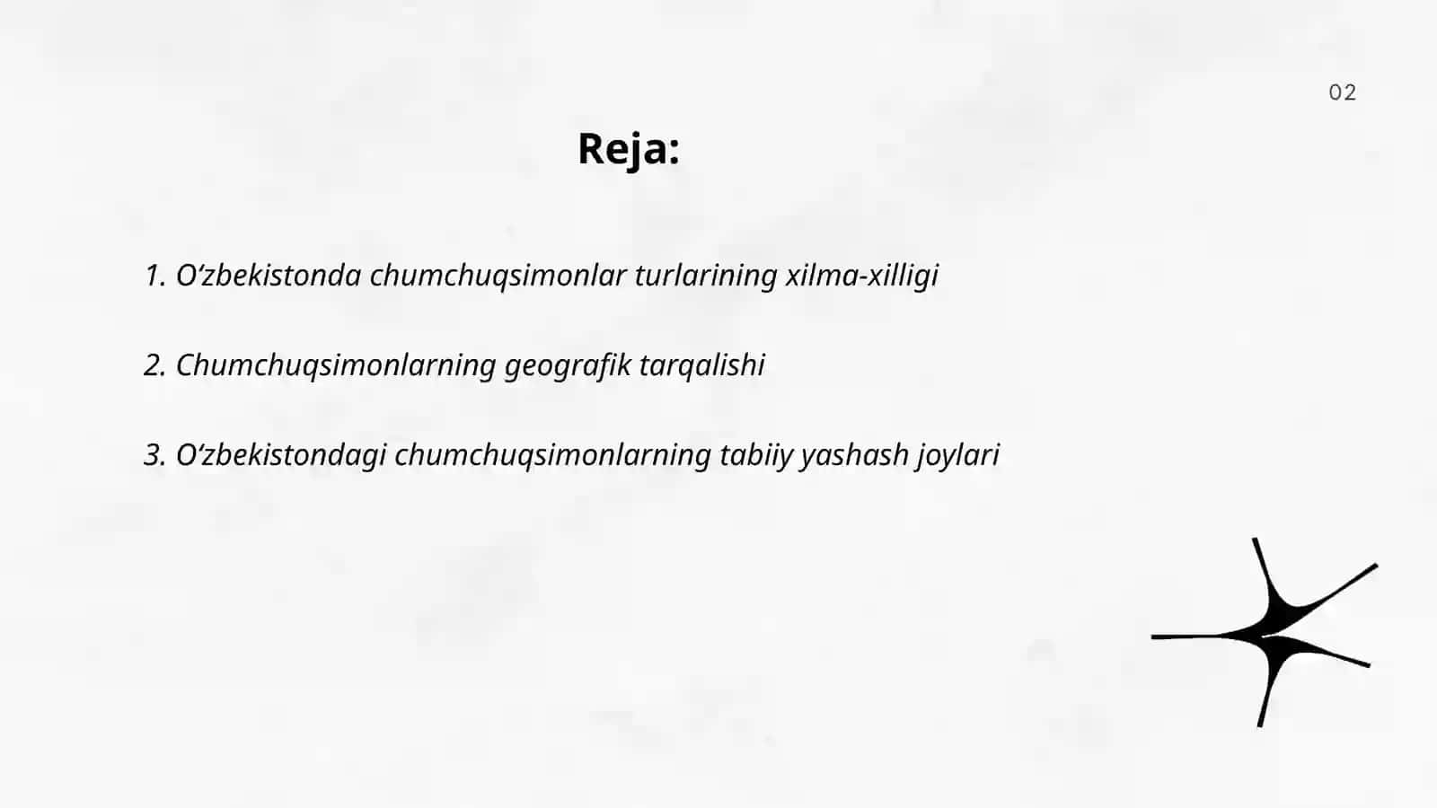 Oʻzbekistonda tarqalgan chumchuqsimonlar xilma-xilligi,ularni tarqalishi,biologik xususiyatlari va amaliy ahamiyati by Julmurodova Sarvinoz 2