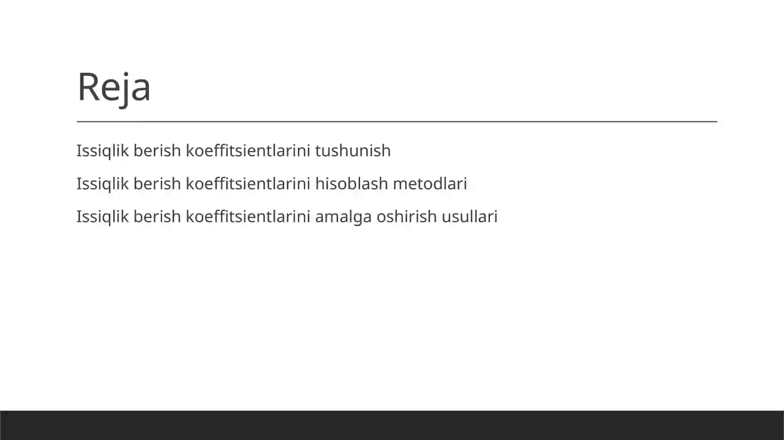 Issiqlik berish koeffitsienlarini hisoblash 2