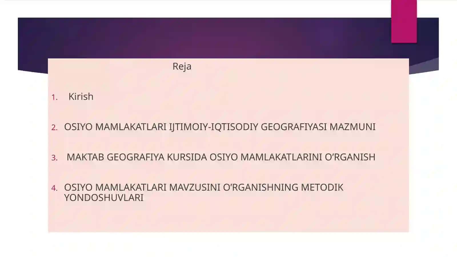 Osiyo Mamlakatlari Ijtimoiy-Iqtisodiy Geografiyasi Kursi 2