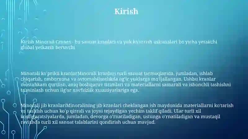 Minorali Kranlar 2