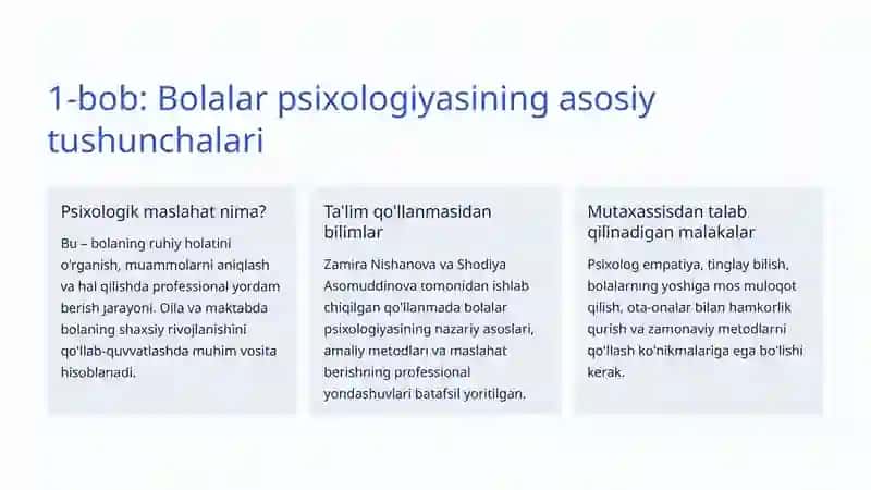 Bolalar psixologik maslahatlari 2
