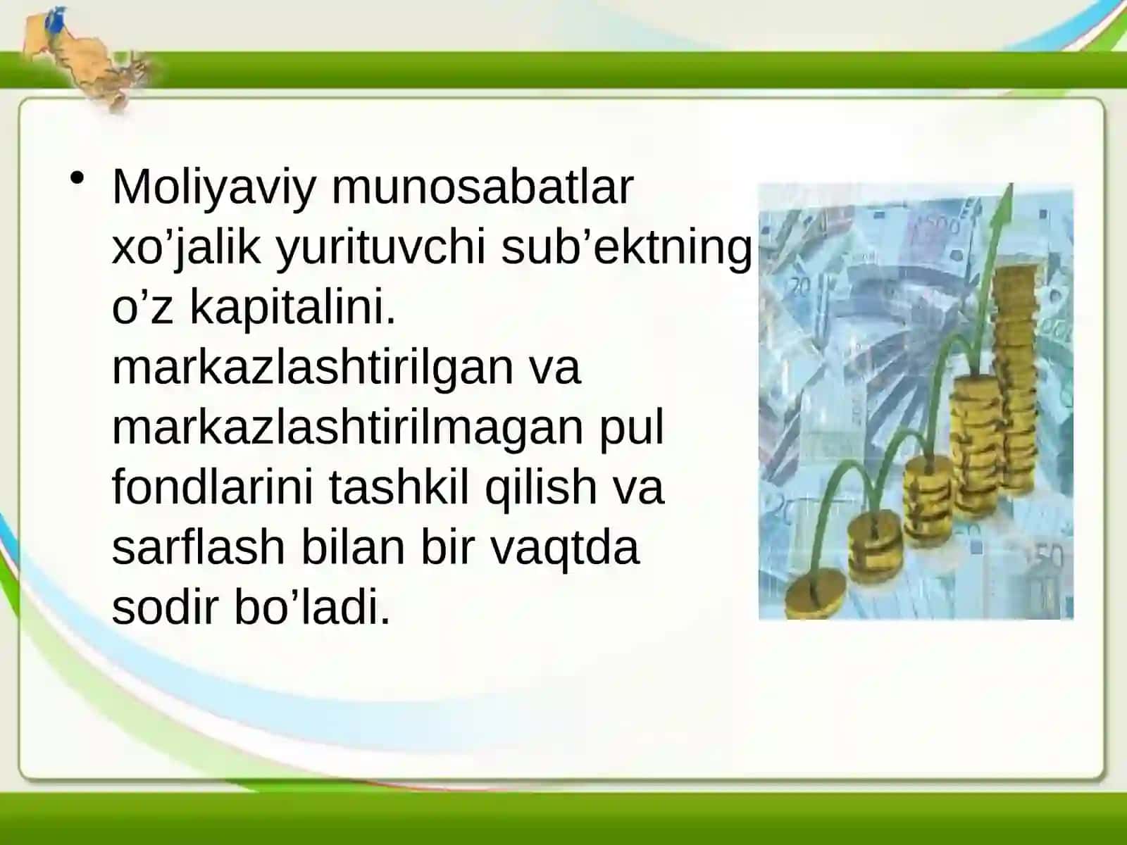 MOLIYA VA MOLIYA MUNOSABATLARININGMOHIYATI VA VAZIFALARI 2