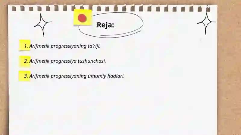Arifmetik progressiya 2