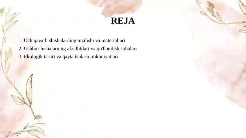 Uch qavatli shishalar haqida 2