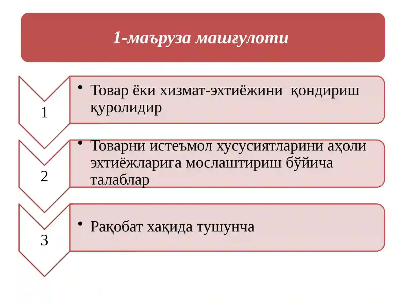 Товар ва товар сиёсати 2