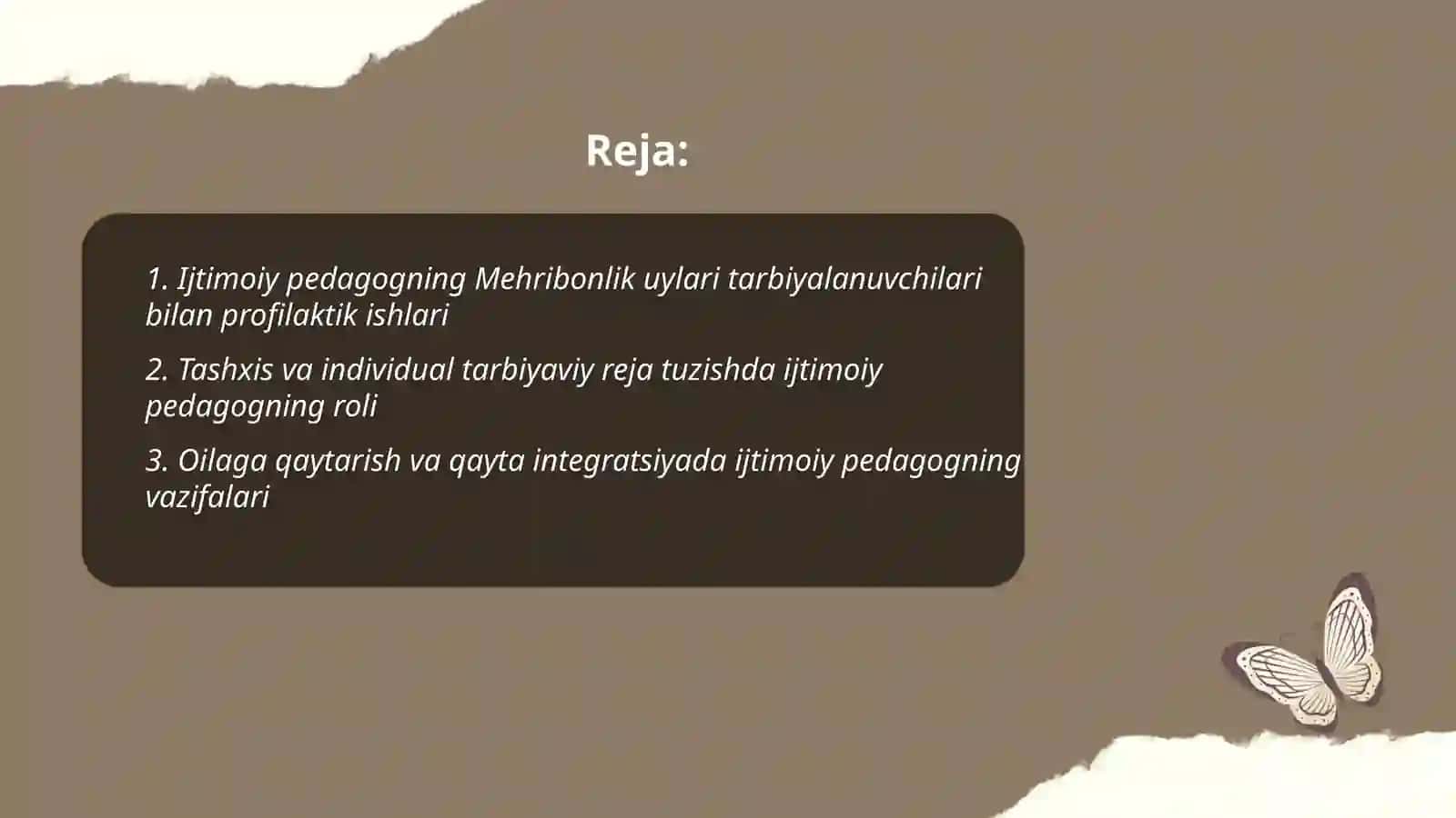 Mehribonlik uylari tarbiyalanuvchilari bilan ishlashda ijtimoiy pedagognin tutgan oʻrni 2