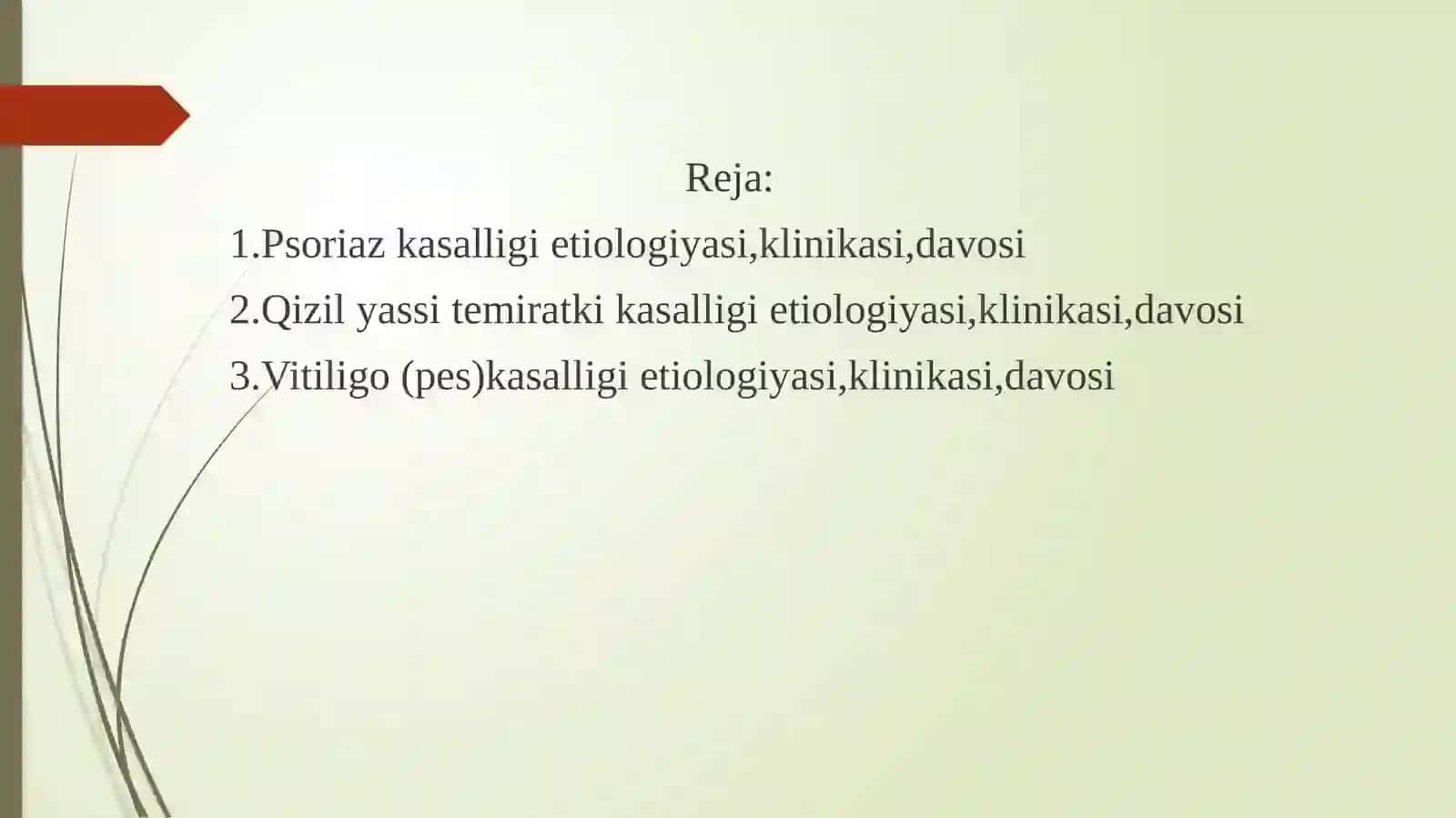 Etiologiyasi yetarli aniqlanmagan teri kasalliklarida hamshiralik parvarishi 2