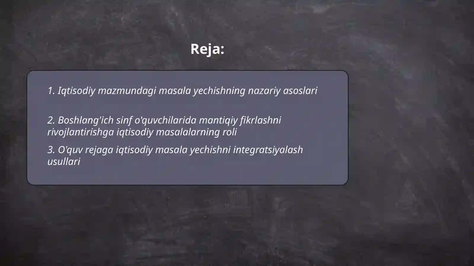 Iqtisodiy mazmundagi masala yechish 2