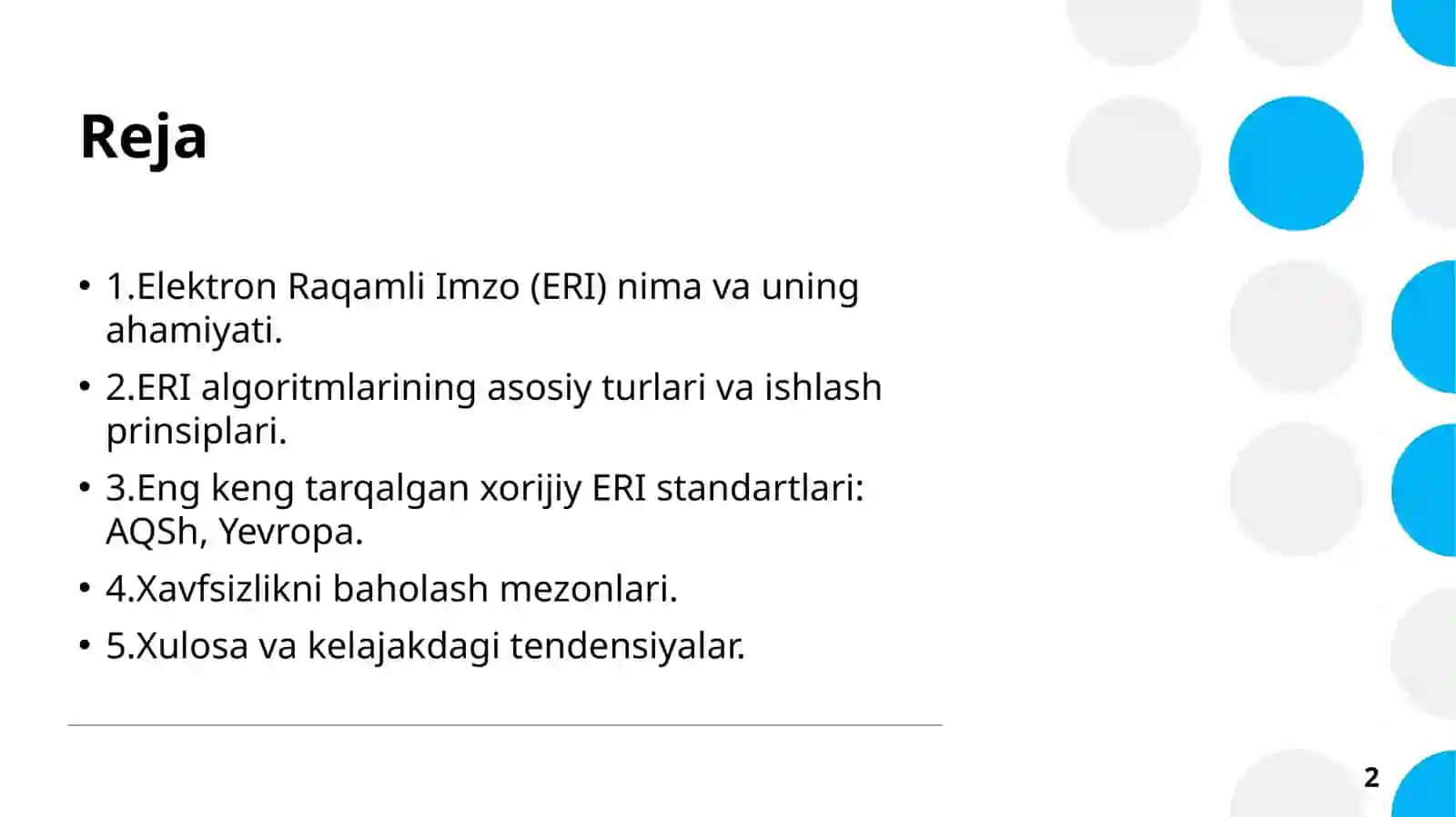 Xorijiy davlatlarning elektron raqamli imzo algoritmlari tahlili 2