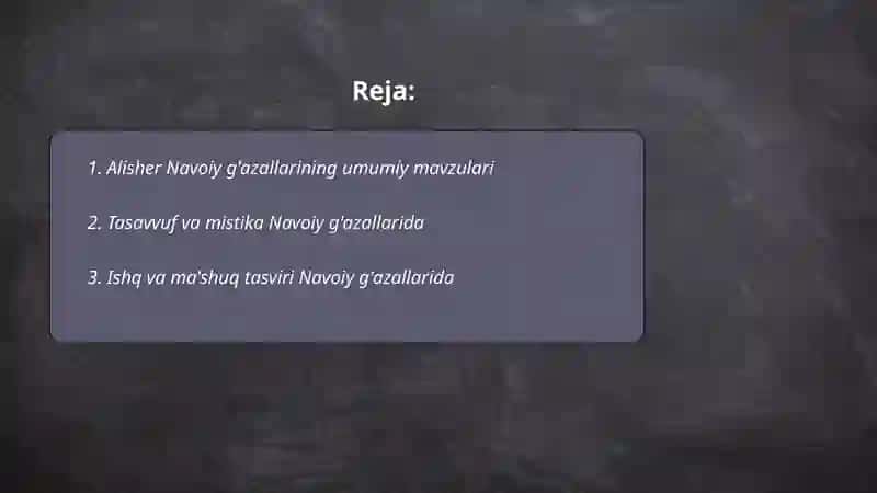 Alisher Navoiy g'azallari 2