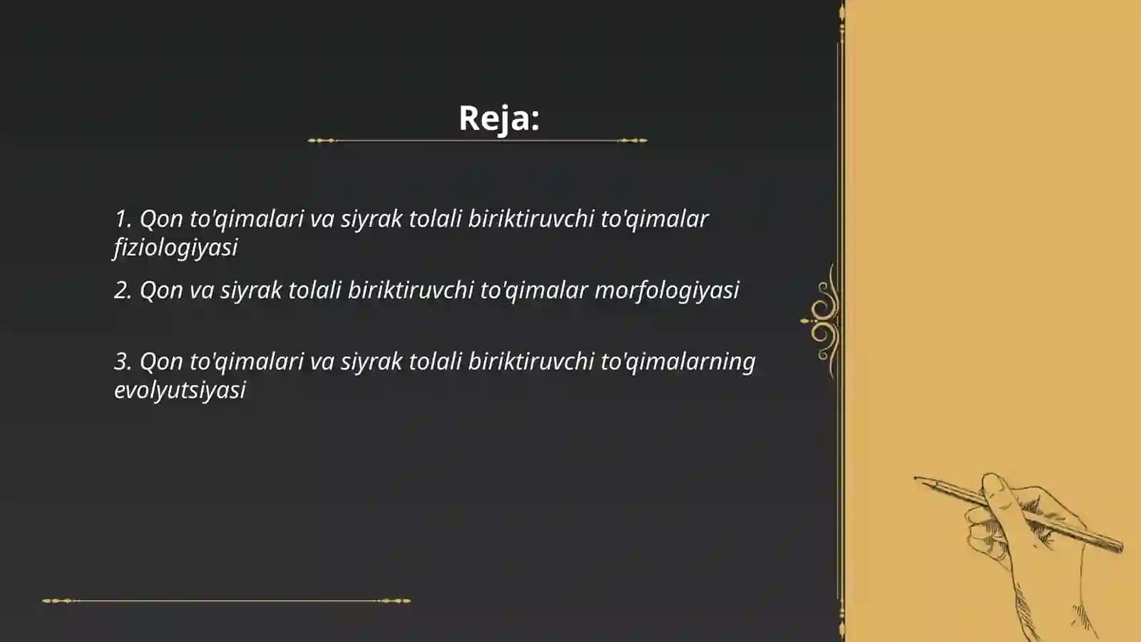 Qon va siyrak tolali biriktiruvchi to'qimalar fiziologiyasi 2