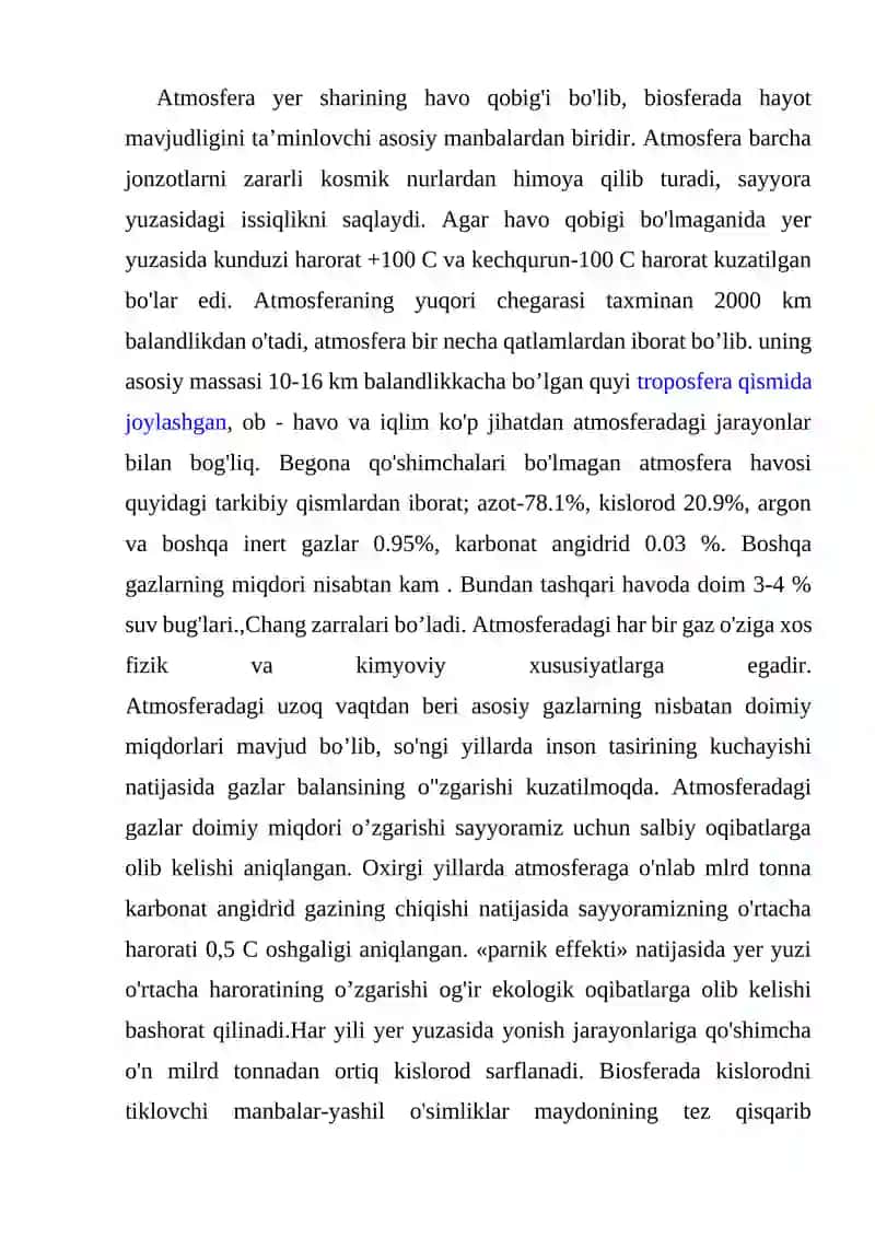 SANOAT KORXONALARIDAN CHIQADIGAN ZARARLI GAZLARNING VA CHIQINDILARNING INSON SALOMATLIGIGA TA'SIRI 2