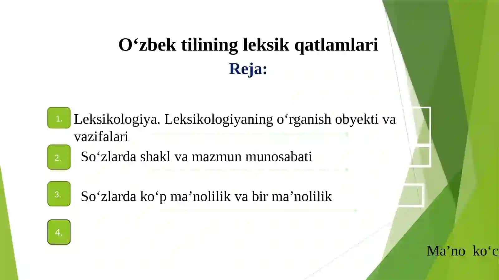 O‘ZBEK TILINING SOHADA QO‘LLANILISHI3-mavzu 2