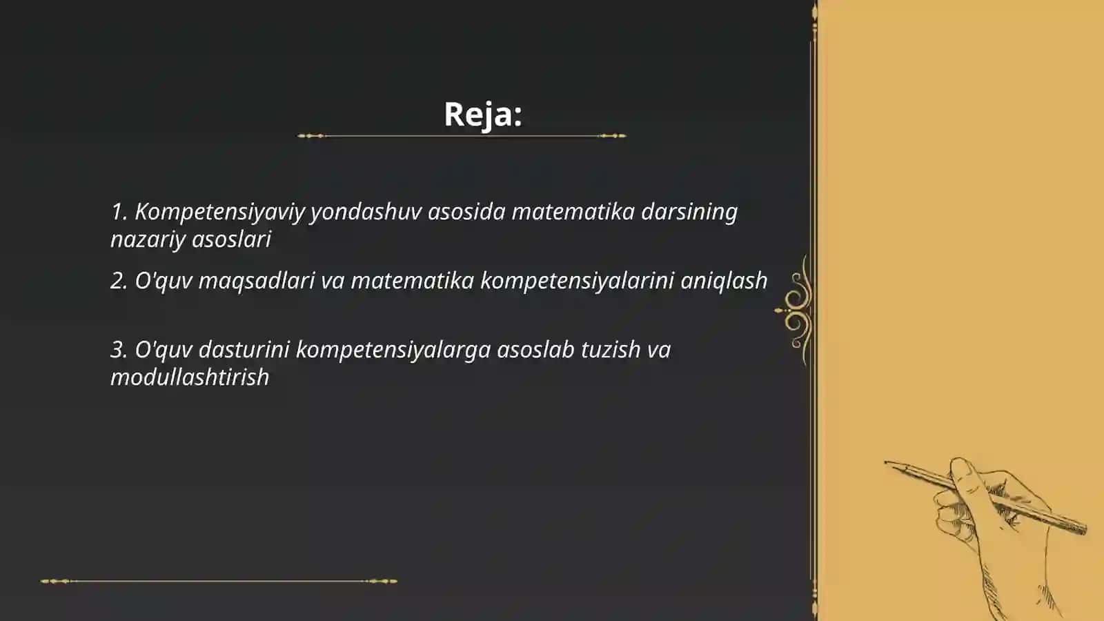Matematika darslarini kompitensiyaviy yondashuv asosida tashkil etish 2