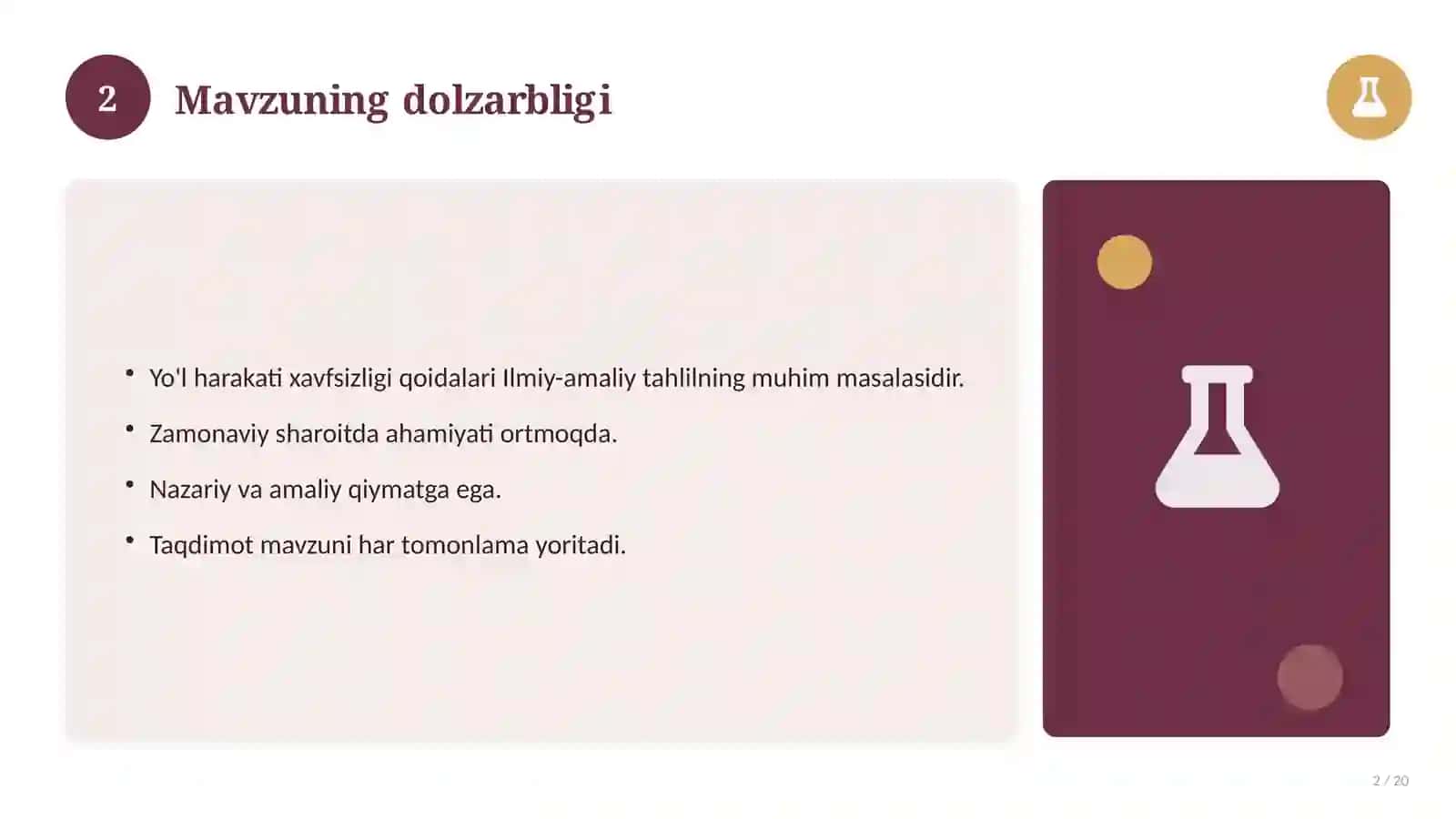 Yo'l harakati xavfsizligi qoidalari 2