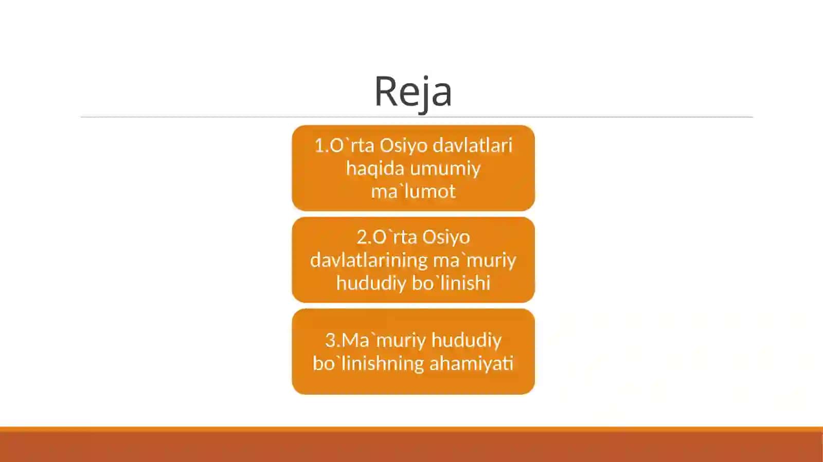O`rta Osiyo davlatlarining ma`muriy-hududiy bo`linishi 2