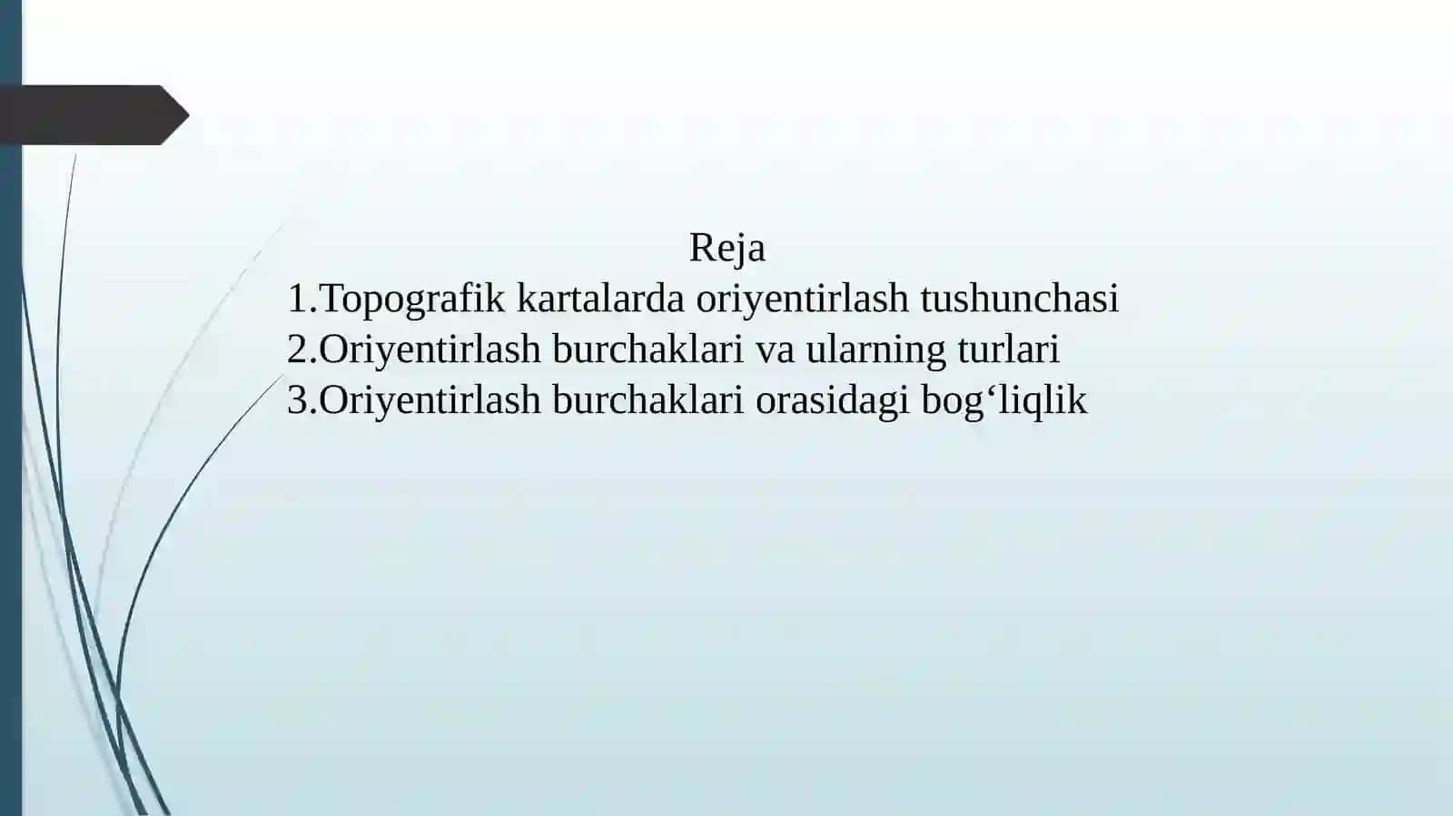 Topografik kartada oriyentirlash burchaklarini oʻlchash 2