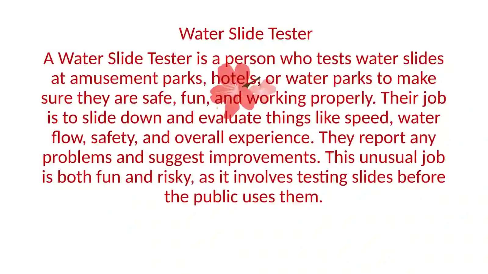 Water Slide Tester 2