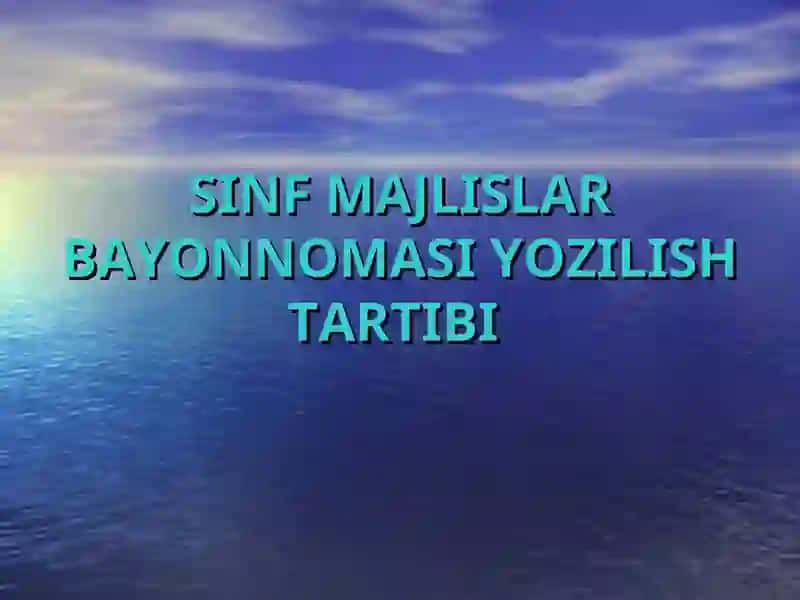 Guruh majlisi toʻgʻrisida bayonnoma 2