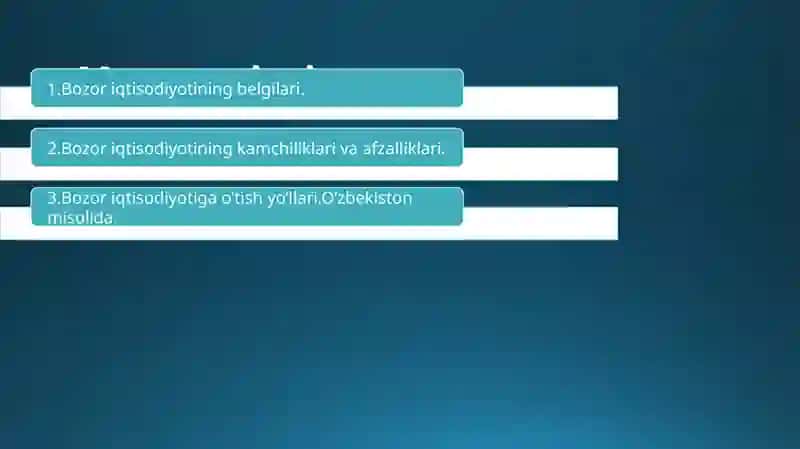 Bozor iqtisodiyotining bosqichlari, erkin raqobatga asoslangan va hozirgi zamon bozor iqtisodiyoti. 2