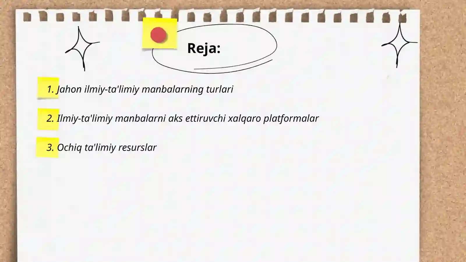 Jahon ilmiy-ta'limiy manbalari haqida sharhlar 2