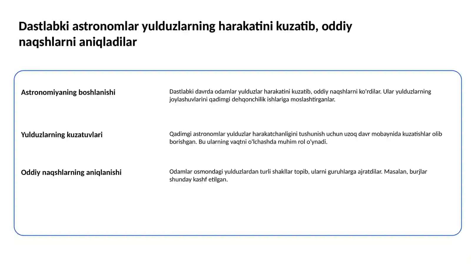 Astronomiyaning dastlabki rivojlanish bosqichlari 2