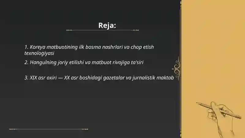 Korea matbuoti paydo boʻlishi va taraqqiyotining oʻziga xos jihatlari 2