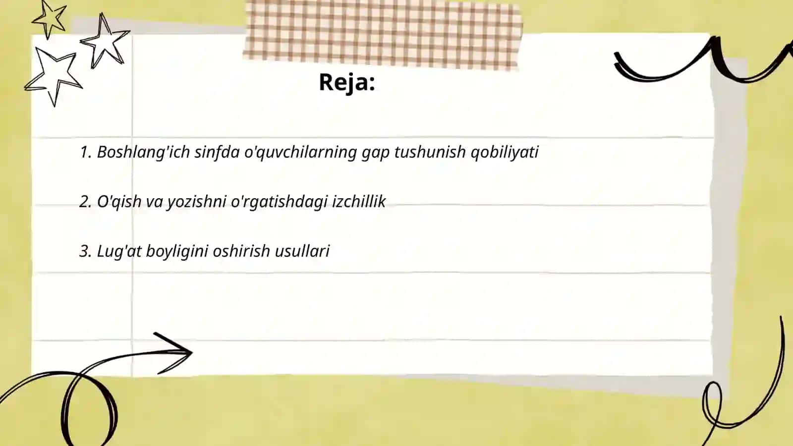 Boshlangich sinfda gap ustida ishlashning izchiligi 2