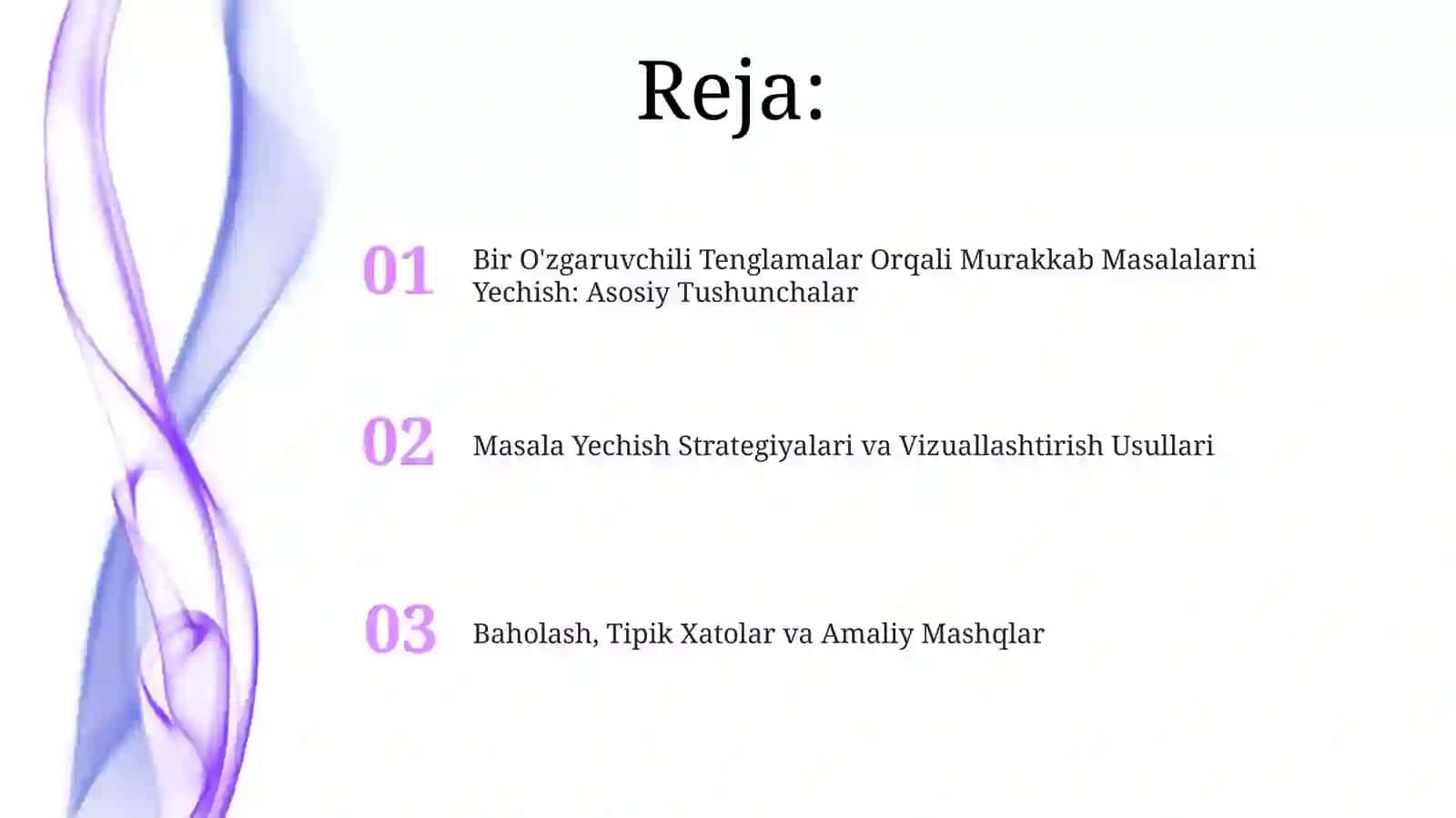 Bir O'zgaruvchili Tenglamalar Orqali Murakkab Masalalarni Yechish 2