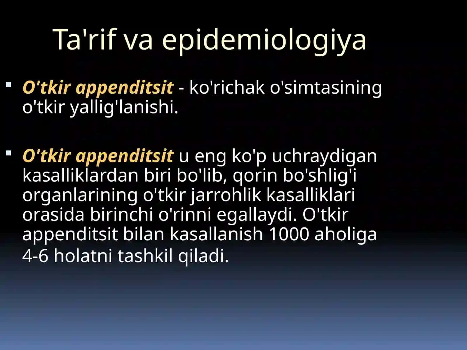 o'tkir appenditsit tipik shakli 2
