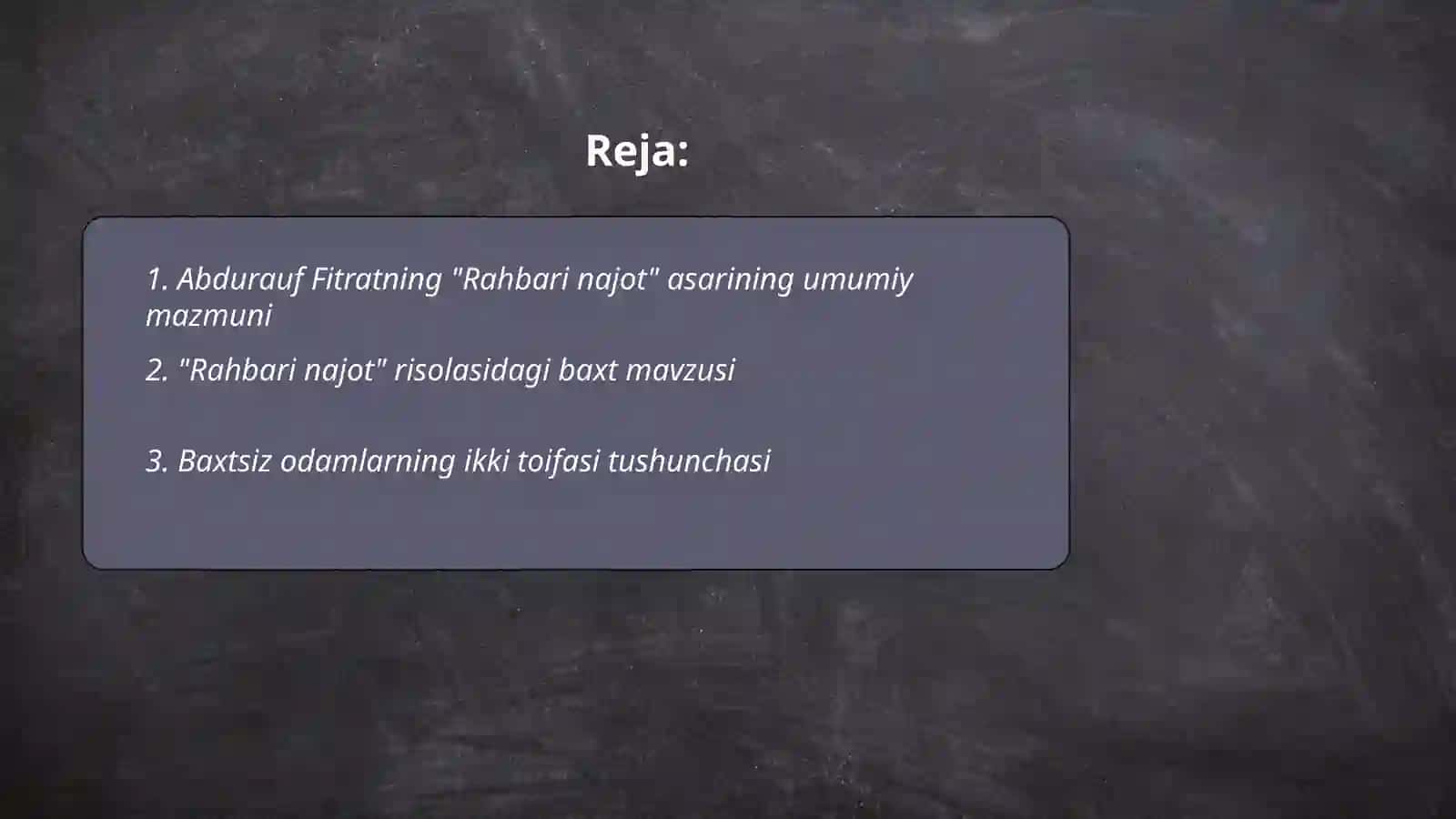 Abdurauf Fitratning „Rahbari najot“ risolasidagi „Baxtsiz odamlarning ikki toifasi„ga oid qarashlari 2