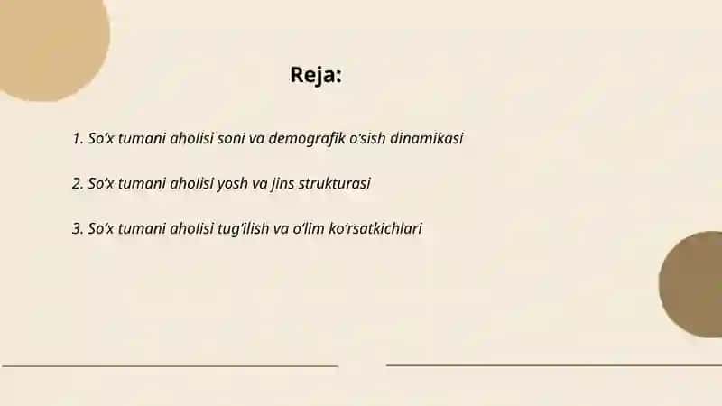 Soʻx tumani aholisi tahlili 2