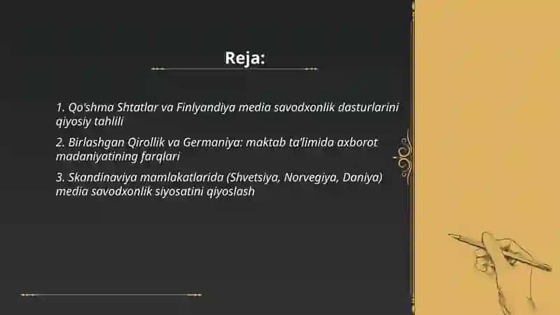 Xorijiy mamlakatlarning media savodxonlik va axborot madaniyatining qiyosiy tahlili 2